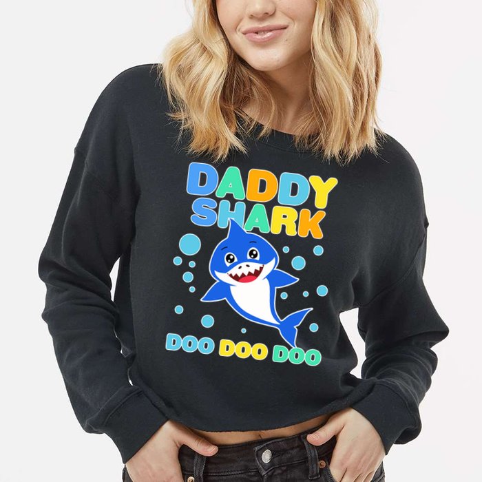 Scary Daddy Shark Doo Doo Doo Halloween Cropped Pullover Crew