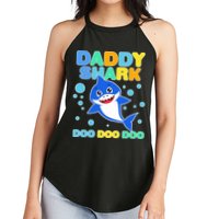 Scary Daddy Shark Doo Doo Doo Halloween Women's Perfect Tri Rocker Tank