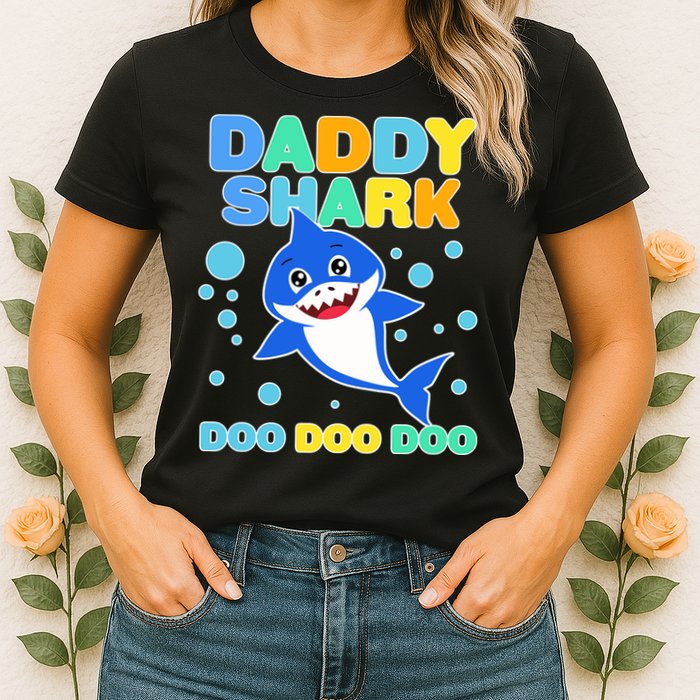 Scary Daddy Shark Doo Doo Doo Halloween Womens T-Shirt