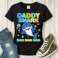 Scary Daddy Shark Doo Doo Doo Halloween Womens T-Shirt