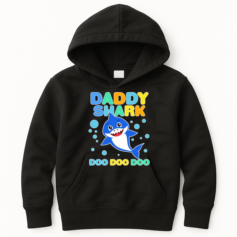 Scary Daddy Shark Doo Doo Doo Halloween Kids Hoodie