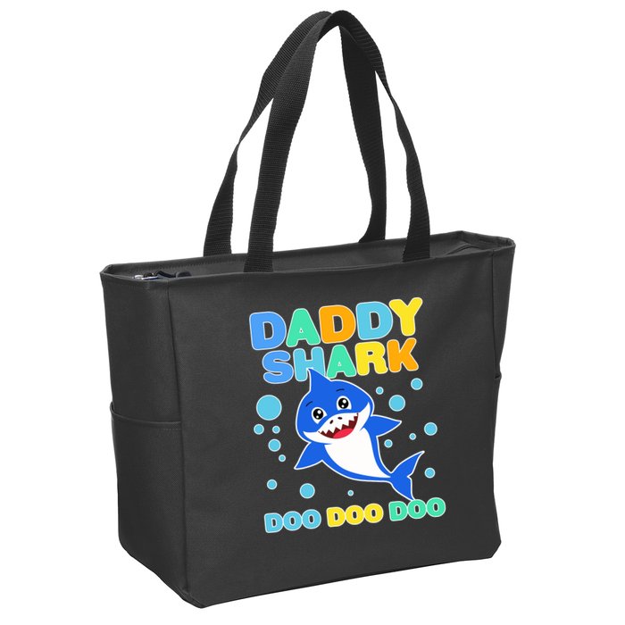Scary Daddy Shark Doo Doo Doo Halloween Zip Tote Bag