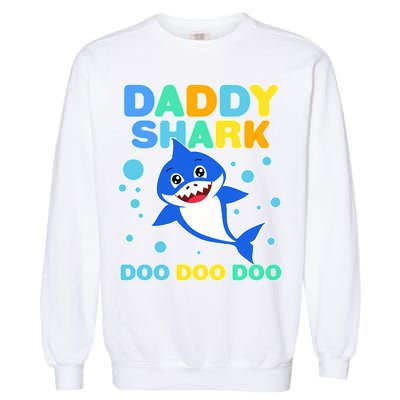 Scary Daddy Shark Doo Doo Doo Halloween Garment-Dyed Sweatshirt