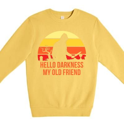 Scary Hello Darkness My Old Friend Premium Crewneck Sweatshirt