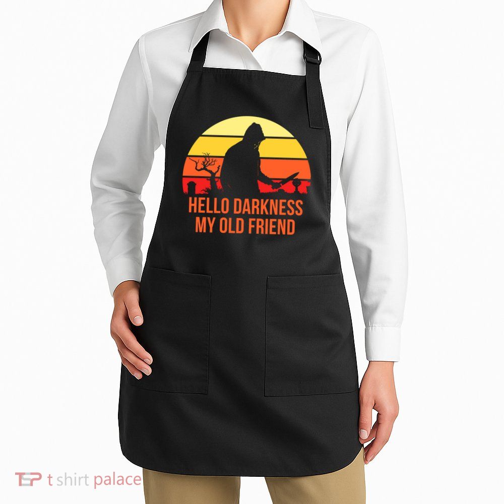 Scary Hello Darkness My Old Friend Apron