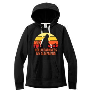 Scary Hello Darkness My Old Friend Women's Fleece Hoodie