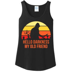 Scary Hello Darkness My Old Friend Ladies Essential Tank