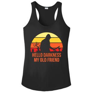 Scary Hello Darkness My Old Friend Ladies PosiCharge Competitor Racerback Tank