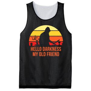 Scary Hello Darkness My Old Friend Mesh Reversible Basketball Jersey Tank