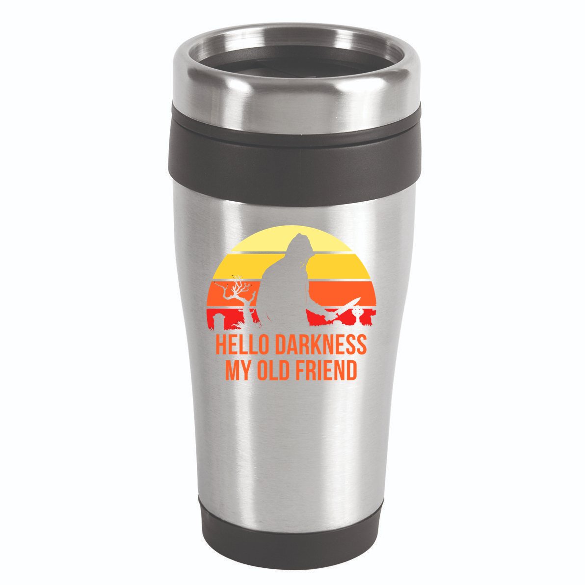 Scary Hello Darkness My Old Friend 16oz Travel Tumbler