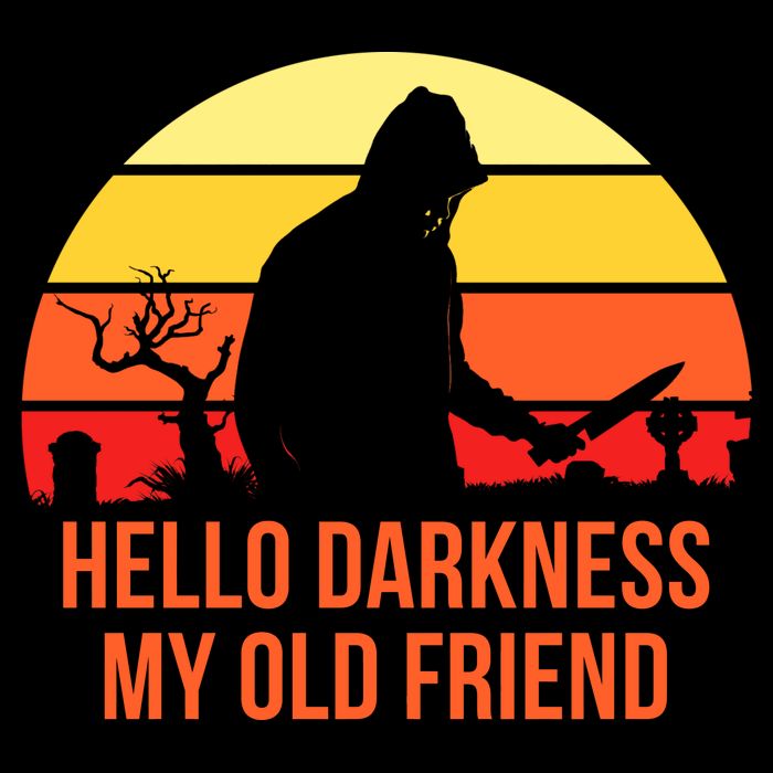 Scary Hello Darkness My Old Friend Cooling Performance Long Sleeve Crew