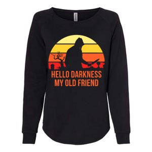 Scary Hello Darkness My Old Friend Womens California Wash Sweatshirt