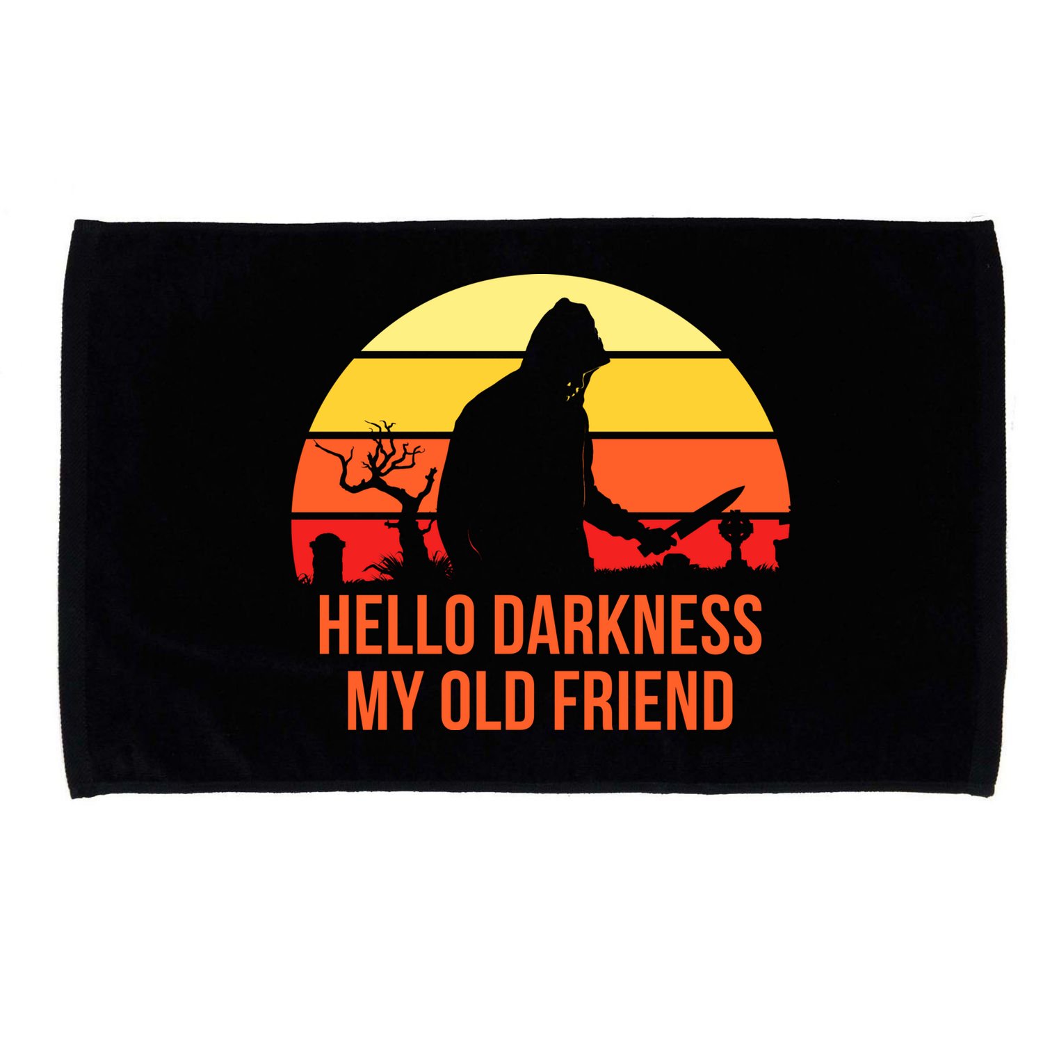 Scary Hello Darkness My Old Friend Microfiber Hand Towel