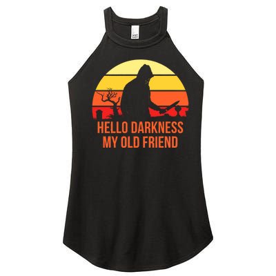 Scary Hello Darkness My Old Friend Women’s Perfect Tri Rocker Tank