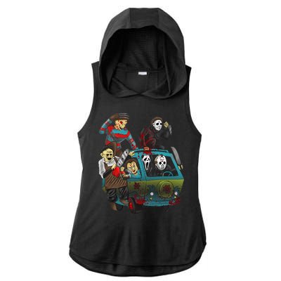 Scary Holocaust Machine Van Movie Characters Ladies PosiCharge Tri-Blend Wicking Draft Hoodie Tank