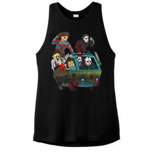 Scary Holocaust Machine Van Movie Characters Ladies PosiCharge Tri-Blend Wicking Tank