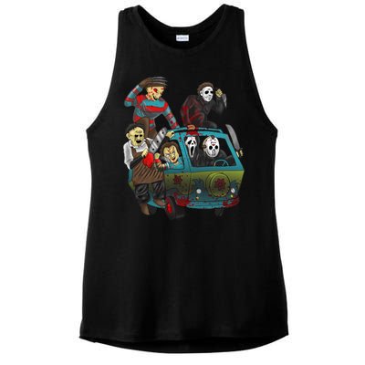 Scary Holocaust Machine Van Movie Characters Ladies PosiCharge Tri-Blend Wicking Tank