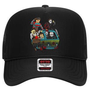 Scary Holocaust Machine Van Movie Characters High Crown Mesh Back Trucker Hat