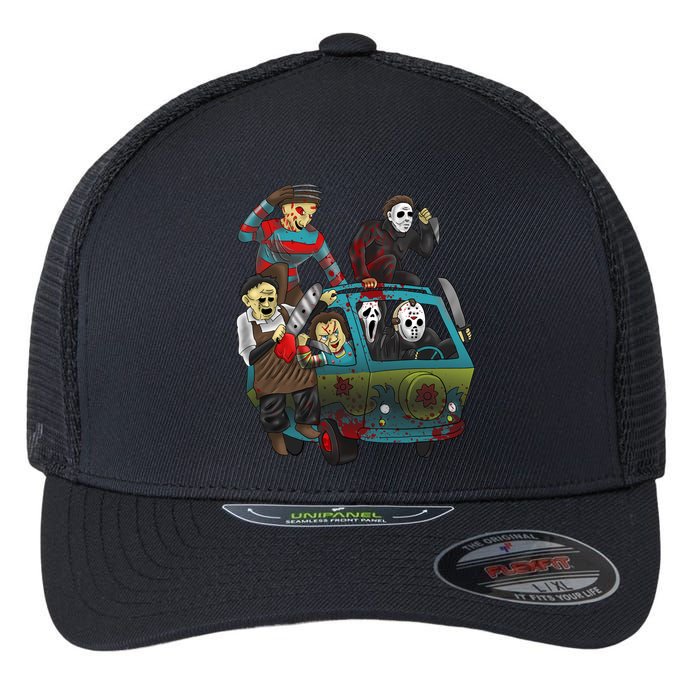 Scary Holocaust Machine Van Movie Characters Flexfit Unipanel Trucker Cap