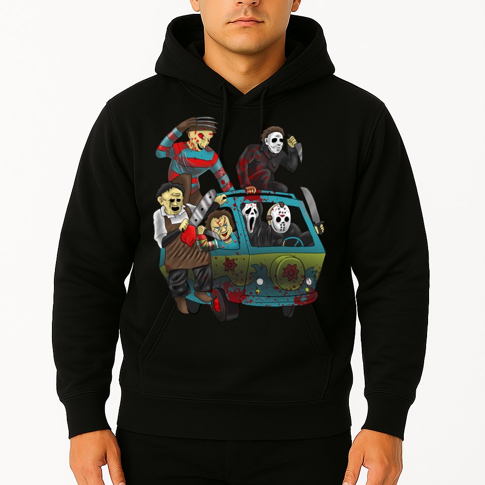 Scary Holocaust Machine Van Movie Characters Hoodie