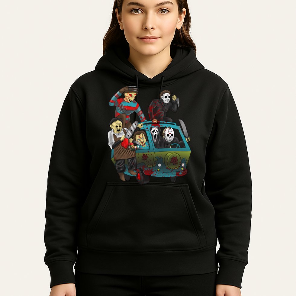 Scary Holocaust Machine Van Movie Characters Hoodie