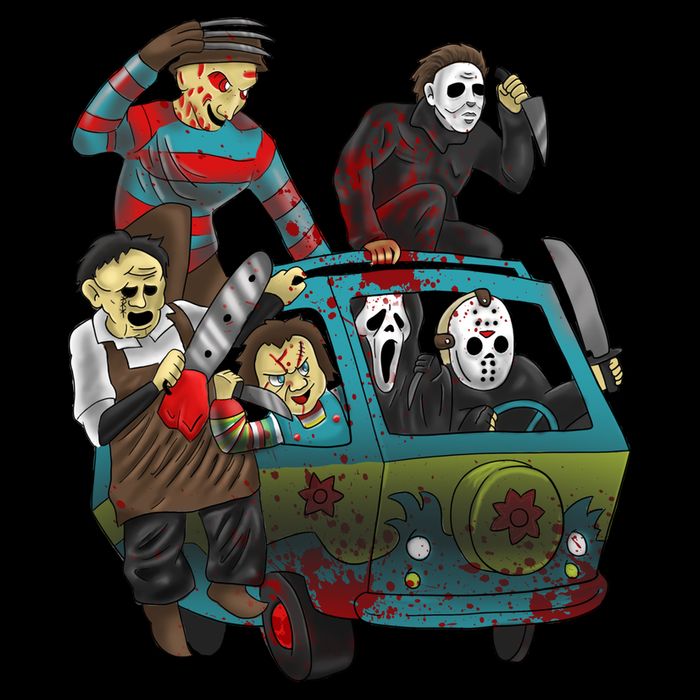 Scary Holocaust Machine Van Movie Characters Apron