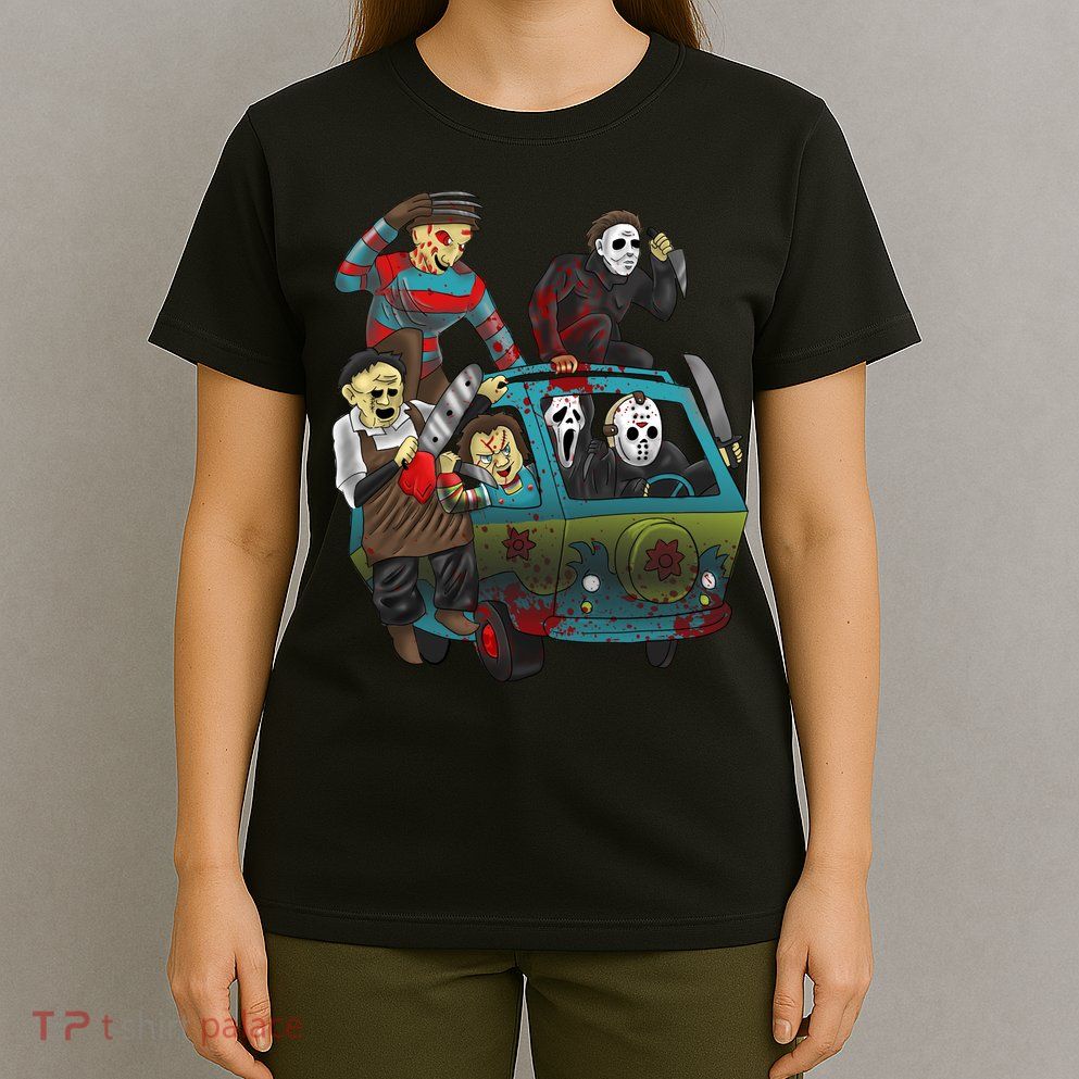 Scary Holocaust Machine Van Movie Characters T-Shirt