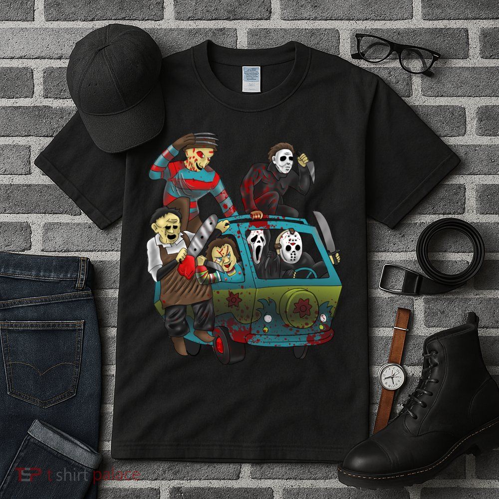 Scary Holocaust Machine Van Movie Characters Tall T-Shirt