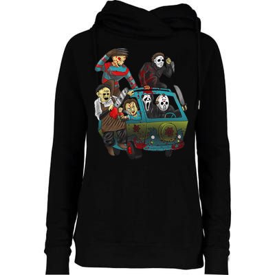 Scary Holocaust Machine Van Movie Characters Womens Funnel Neck Pullover Hood