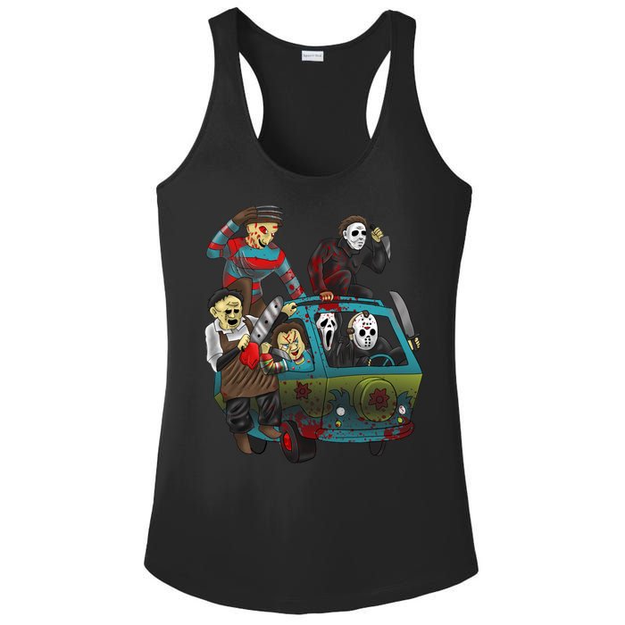 Scary Holocaust Machine Van Movie Characters Ladies PosiCharge Competitor Racerback Tank