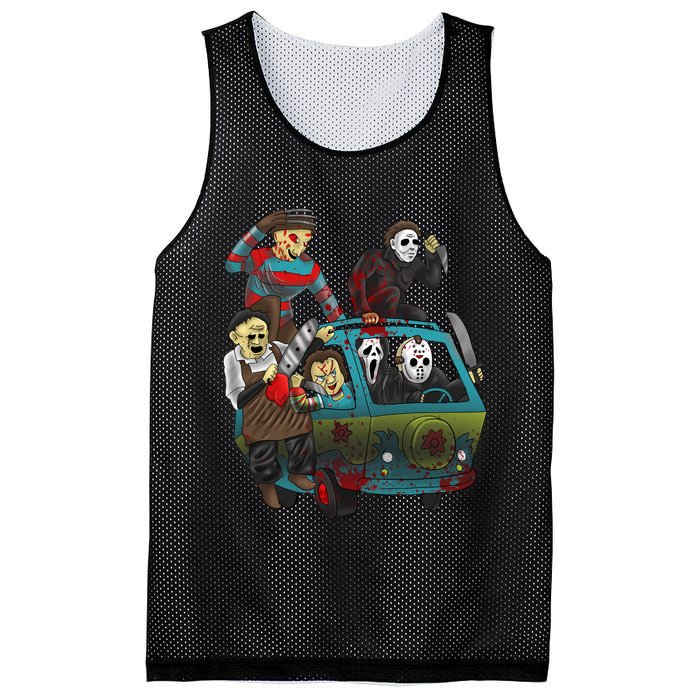 Scary Holocaust Machine Van Movie Characters Mesh Reversible Basketball Jersey Tank