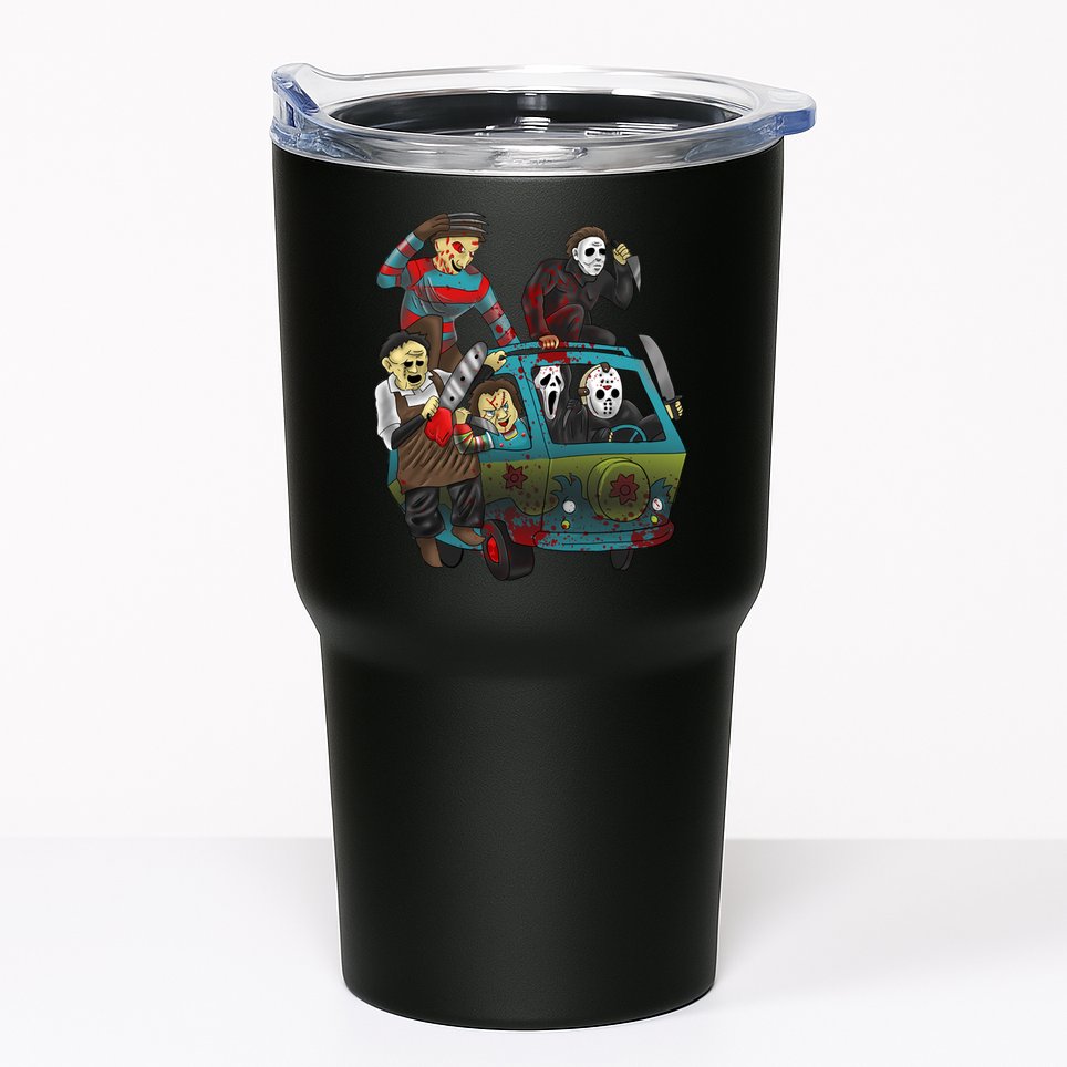Scary Holocaust Machine Van Movie Characters Tumbler