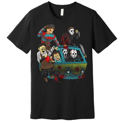 Scary Holocaust Machine Van Movie Characters Premium T-Shirt