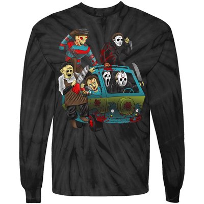 Scary Holocaust Machine Van Movie Characters Tie-Dye Long Sleeve Shirt