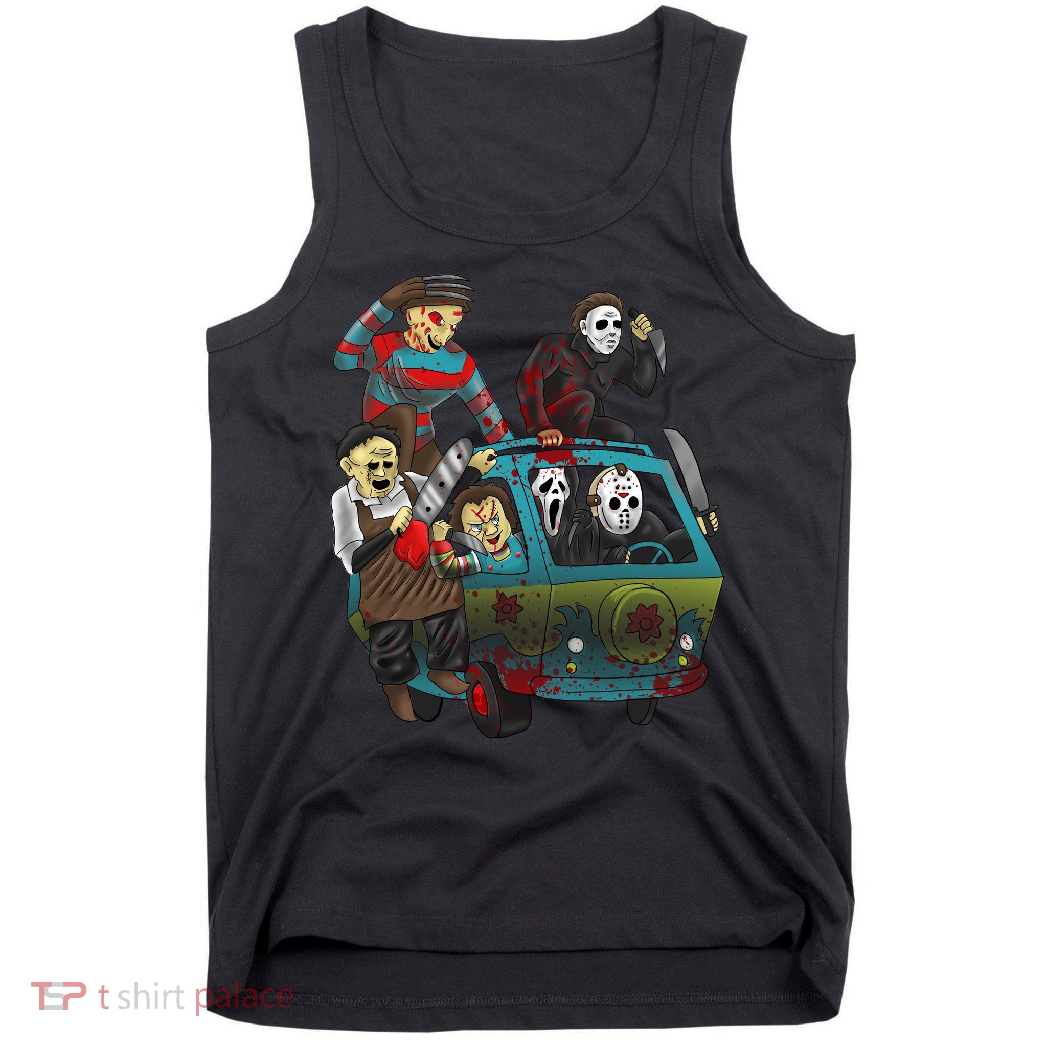 Scary Holocaust Machine Van Movie Characters Tank Top