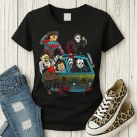 Scary Holocaust Machine Van Movie Characters Womens T-Shirt
