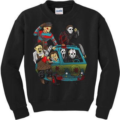 Scary Holocaust Machine Van Movie Characters Kids Sweatshirt