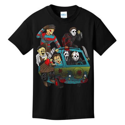 Scary Holocaust Machine Van Movie Characters Kids T-Shirt