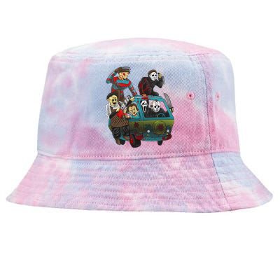 Scary Holocaust Machine Van Movie Characters Tie-Dyed Bucket Hat