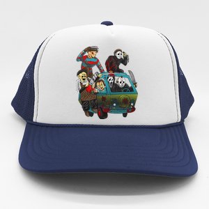 Scary Holocaust Machine Van Movie Characters Trucker Hat