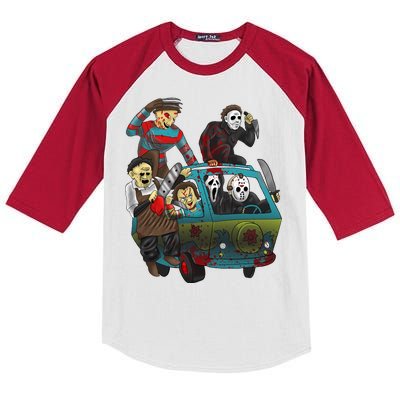 Scary Holocaust Machine Van Movie Characters Kids Colorblock Raglan Jersey