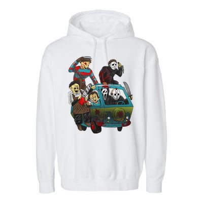 Scary Holocaust Machine Van Movie Characters Garment-Dyed Fleece Hoodie