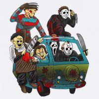 Scary Holocaust Machine Van Movie Characters Garment-Dyed Sweatshirt