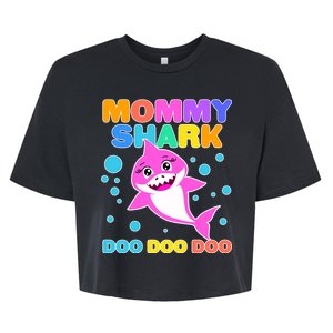 Scary Mommy Shark Doo Doo Doo Halloween Bella+Canvas Jersey Crop Tee