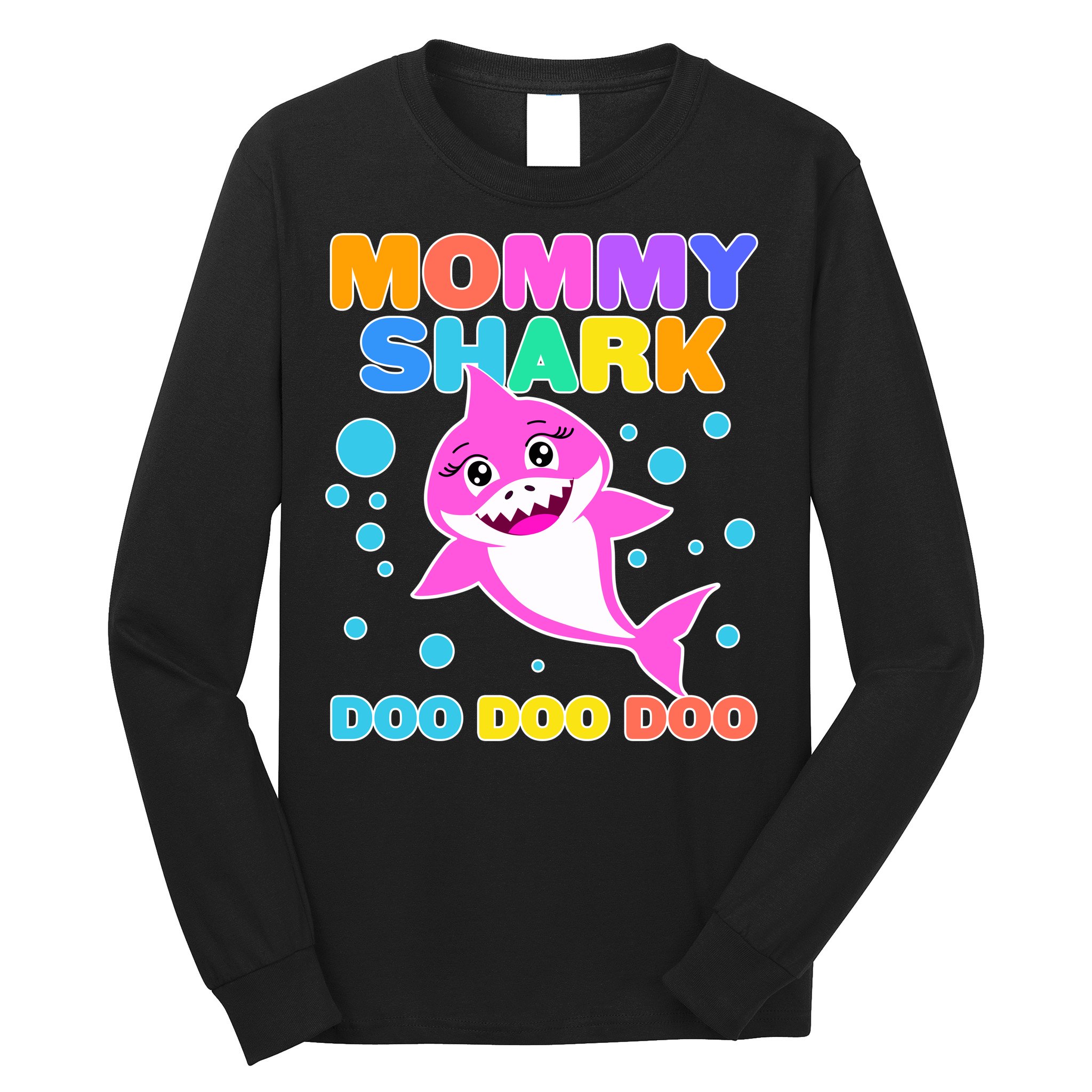 Scary Mommy Shark Doo Doo Doo Halloween Long Sleeve Shirt