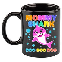 Scary Mommy Shark Doo Doo Doo Halloween 11oz C Handle Ceramic Mug