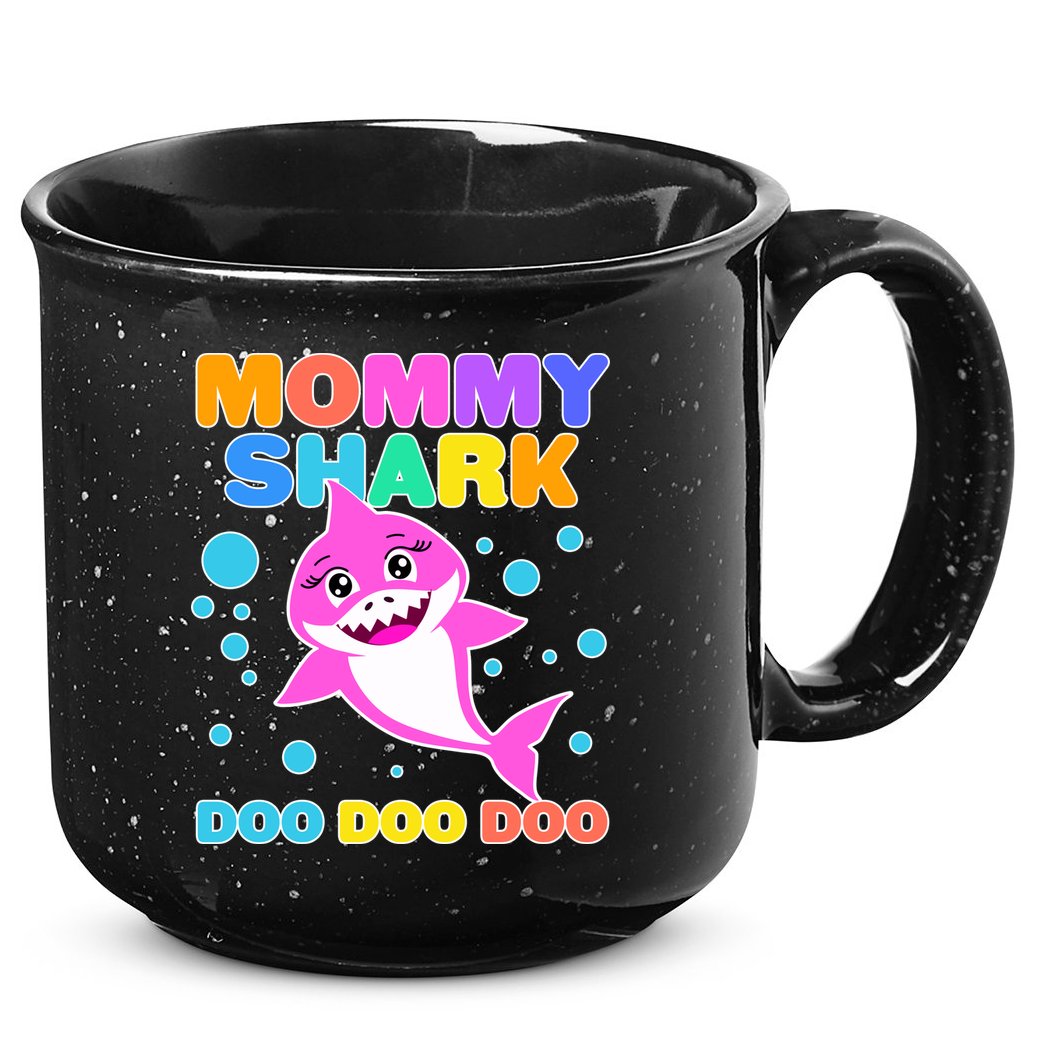 Scary Mommy Shark Doo Doo Doo Halloween 15oz Campfire Ceramic Mug