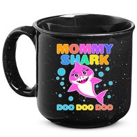 Scary Mommy Shark Doo Doo Doo Halloween 15oz Campfire Ceramic Mug