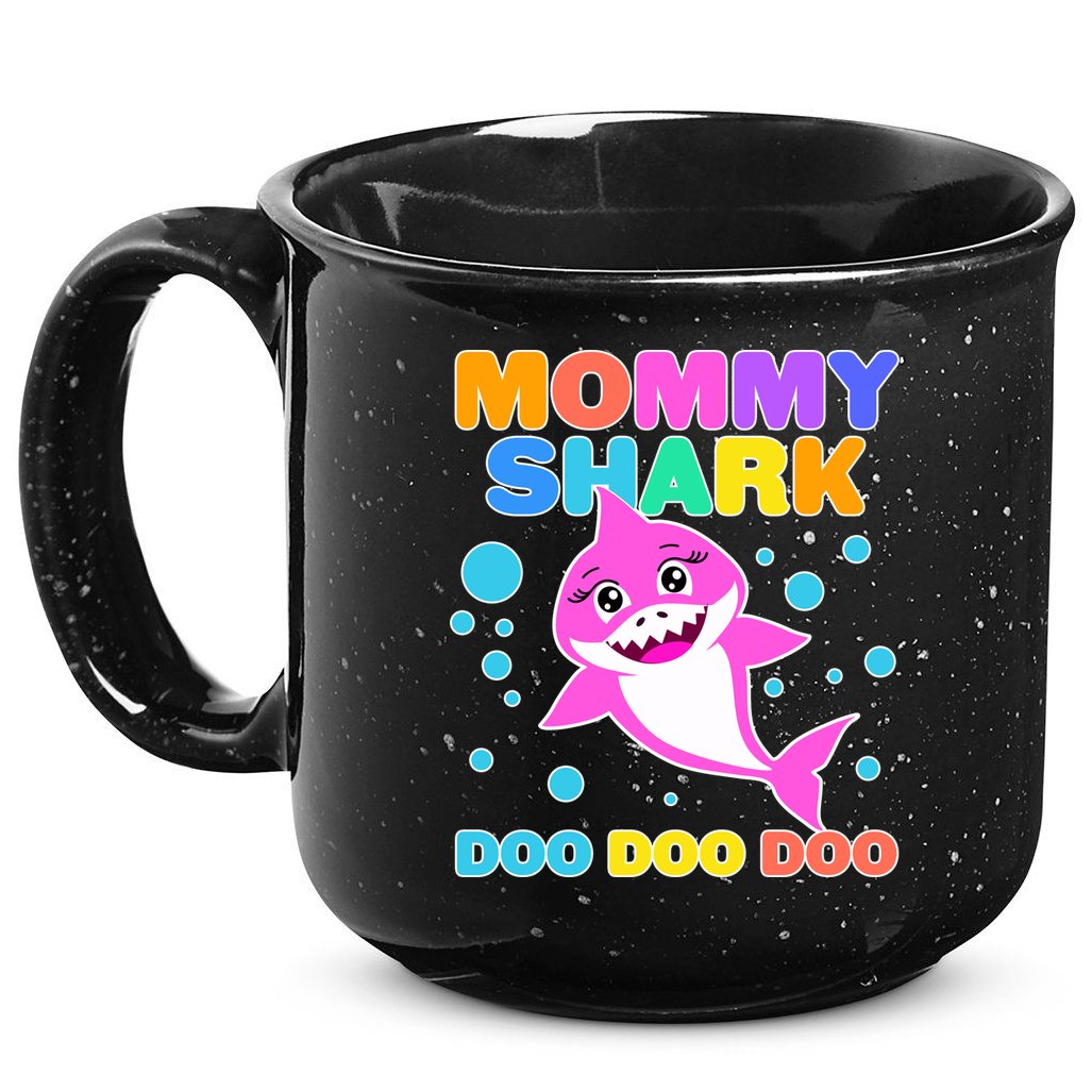 Scary Mommy Shark Doo Doo Doo Halloween 15oz Campfire Ceramic Mug