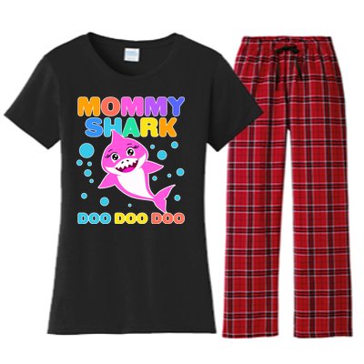 Scary Mommy Shark Doo Doo Doo Halloween Women's Flannel Pajama Set